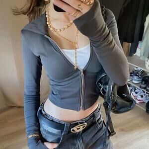 White tank top high neckline